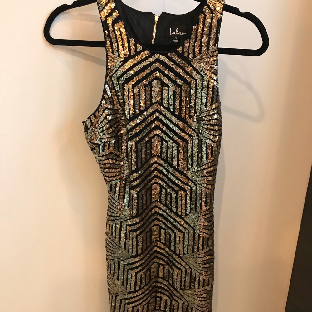 Sequin shirt dress